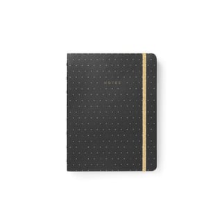 Refillable Hardcover Notebook A5 Lined - Moonlight black