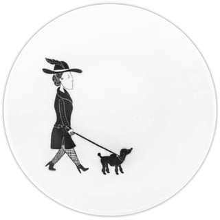 Ontbijtbord - Woman with Dog