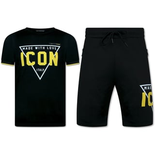 Zomerset Heren ICON - Twinset ICON - Combisets - 11818 - Zwart/ Geel