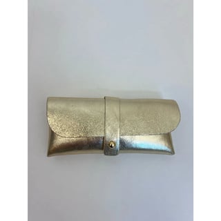Leather Case for Sunglasses - Metallic Gold
