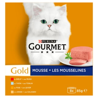 Gourmet Gold Mousse Kattenvoer Nat Vis/vlees