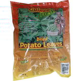 Guinea Fresh Dried Naturel Potato Leaves Matembele Dry 80 g