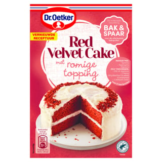 Dr. Oetker Red Velvet Cake Romige Topping Bakmix