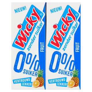 Wicky Fruit 0% Suiker 10-Pak