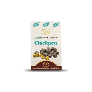 Tafe Dark Chocolate Covered Chickpea Dragee with Coconut 80 Gr