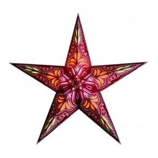 Van Verre Kerstster Lamp Jaipur Roodoranje