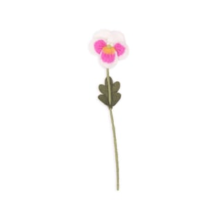 Viooltje van vilt - Wit-rose