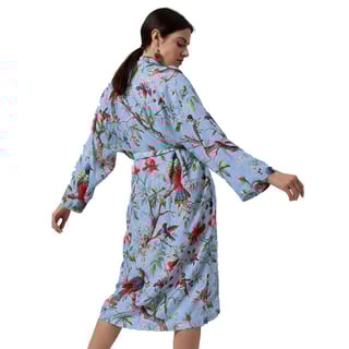Kimono Royal Paradise Light Blue Viscose One-Size