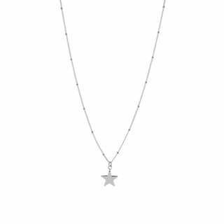 Gold Plated Necklace with Star - Sterling Silver / Silver