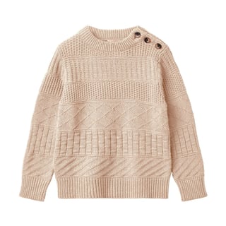 Fliink Nova Knit Pattern Pullover Sandshell