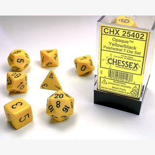 Dice Poly Opaque Yellow / Black