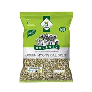 Organic Green Moong Dal Split (With Skin) 500Gr