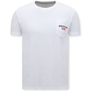 Heren T-Shirt Wit Ronde Hals