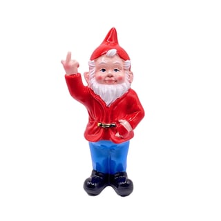 Beeld Kabouter F*ck You Rood/Blauw 30cm
