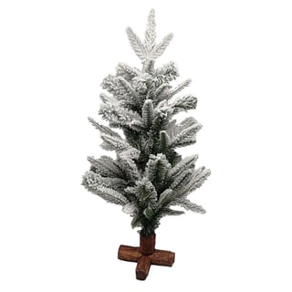Kerstboompje Met Sneeuw Op Kruis Kunststof 67cm
