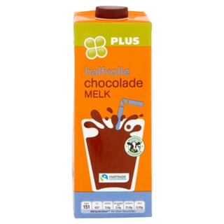 PLUS Fairtrade Chocolademelk Halfvol