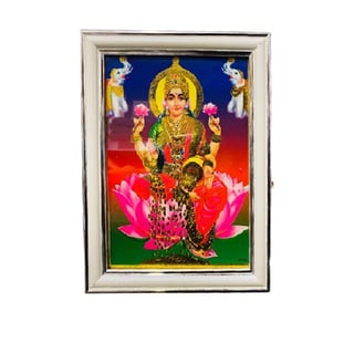 Lakshmi Mata Idol with Frame 13x18 Cm Artical No 2