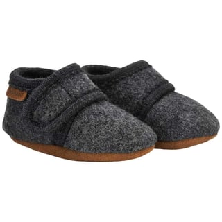 Enfant Wollen Slofjes Dark Grey Melange