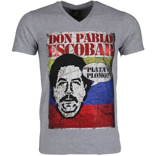 T-Shirt - Don Pablo Escobar - Grijs