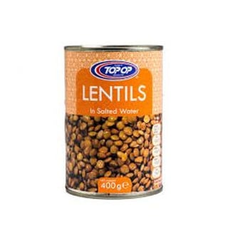 Top Op Lentils In Salted Water 400Gr