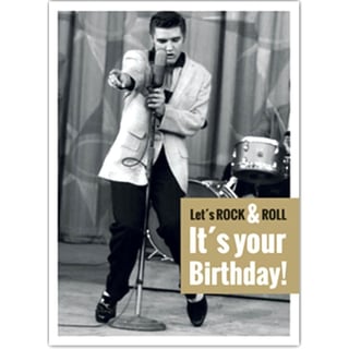 Elvis Presley Postkaart - Let's Rock & Roll It's Your Birthday!