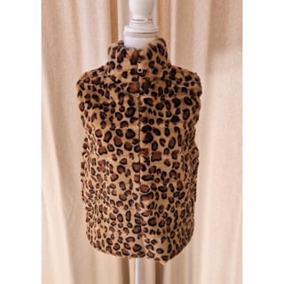 Furry Gilet - Regular fit - Leopard