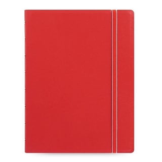 Refillable Colored Notebook A5 Lined - Bright Red