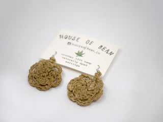 Handmade Earrings  Pop-Up Product - Dark Dusty Green - Flowers