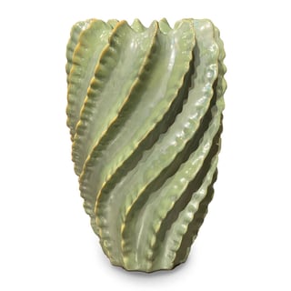 Vaas Twiggy Cactus Groen Keramiek 30x46cm