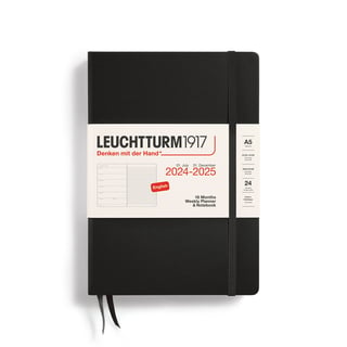 Leuchtturm 18 month diary hardcover large 2024-2025 - Black
