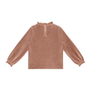 House of Jamie Frill Collar Jumper Warm Taupe