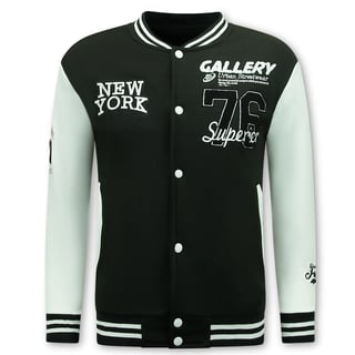 College Jacket Heren - Baseball Jacket - 902 - Zwart