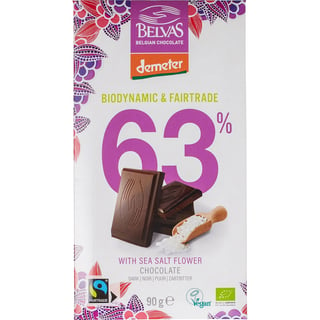 Pure Chocolade 63% Zeezout Demeter