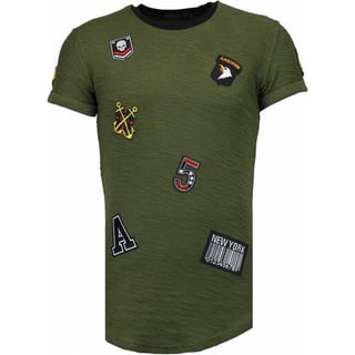 Exclusief Military Patches - T-Shirt - Groen