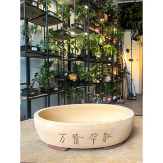 Bonsai Pot - with Chinese calligraphy