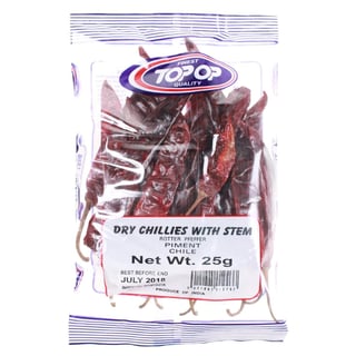 Top-Op Dry Chillies With Stem 25G