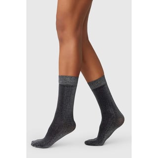 Swedish Stockings Ines Shimmery Socks - Black
