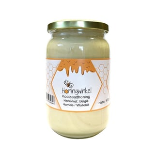 Koolzaadhoning 900g België Honingwinkel (crème) - 900g