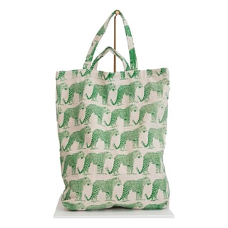 Tote Bag Tiger Head Green - Green panther