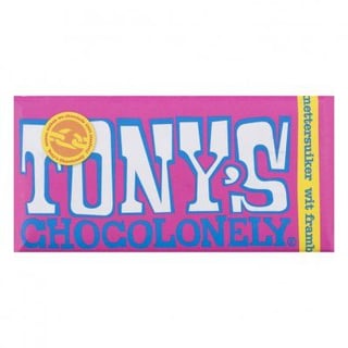 Tony’s Chocolonely Wit Framboos Knettersuiker