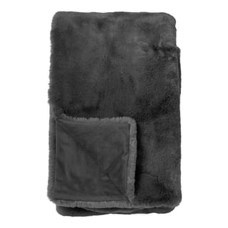 Plaid Zinzi Imitatie Bont 140x180cm Charcoal Antraciet