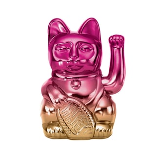 Lucky Cat -Gaming Player 2- Shiny Pink-Yellow 10x15cm