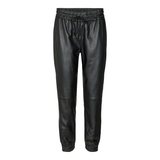 Co'Couture Shiloh Leather Joggers - Black