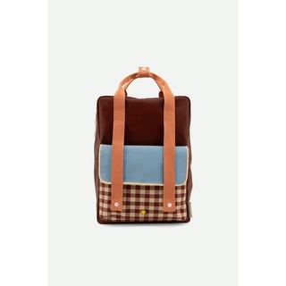 Sticky Lemon Backpack Large Gingham // Cherry Red + Sunny Blue + Berry Swirl