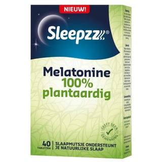 Sleepzz Melatonine Plantaardig 0,29 Mg 40 Tabletten