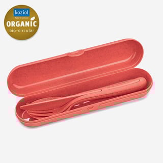 Bestek set to go - met logo mogelijk - Roze