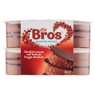 Nestlé Bros Krakende Mousse Melkchocolade 4st