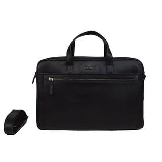 DSTRCT Laptop Leather Bag 17'' - Black