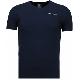 Basic Exclusieve V Neck - T-Shirt - Blauw