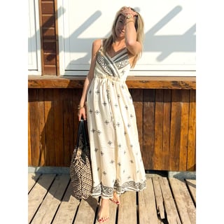 Womans Offwhite Summerdress 80%Cotton
